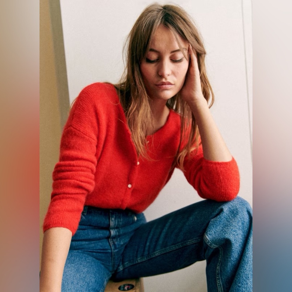 Sezane Red Women's Cardigan